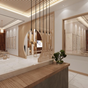 新中式书法培训教室3D模型下载